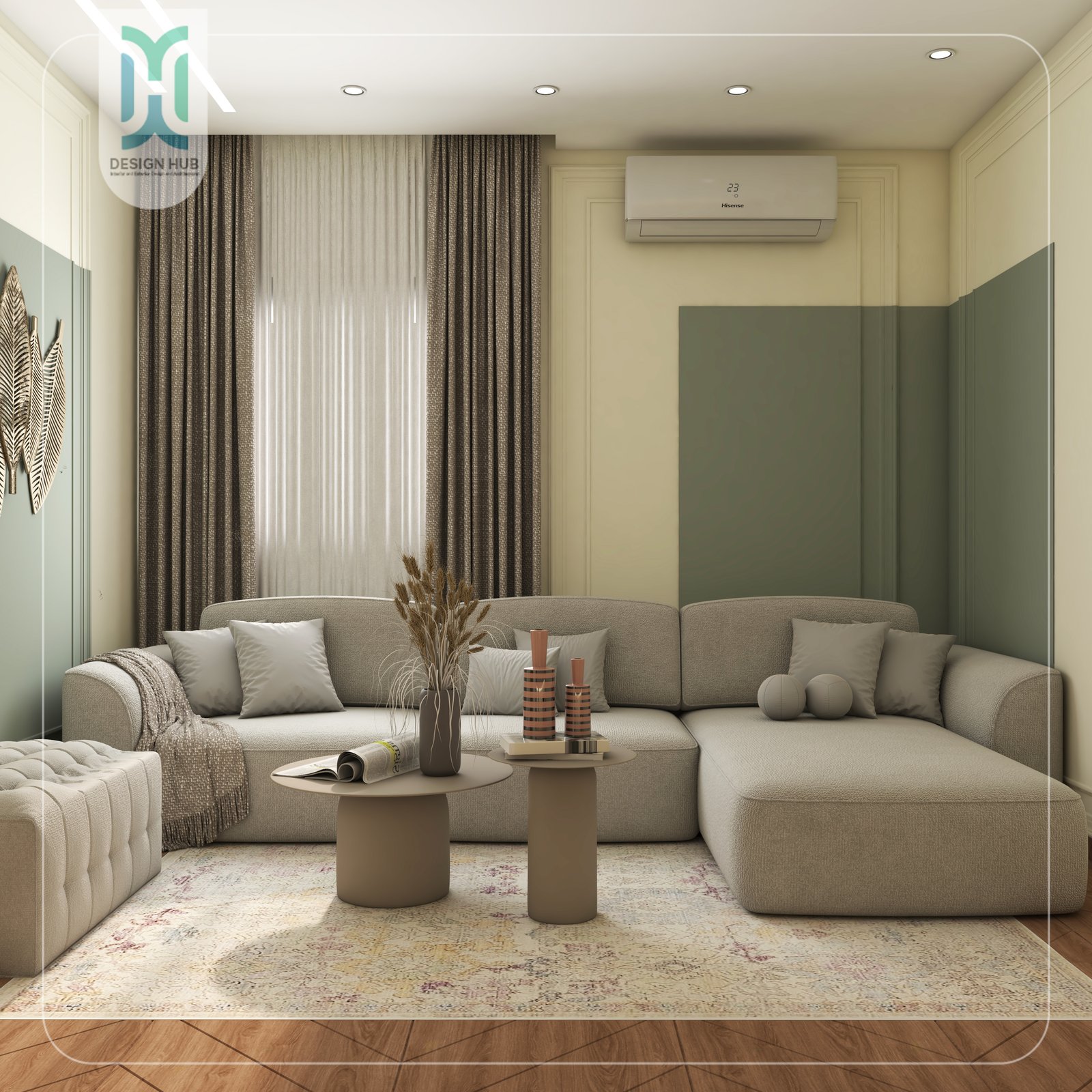 Modern living — interior design by Design Hub